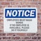 Signmission Employees Must Wash Hands If No Employee, 10 in W x Rectangle, Plastic OS-2PACK-NS-P-710-L-11973 - alternate 5